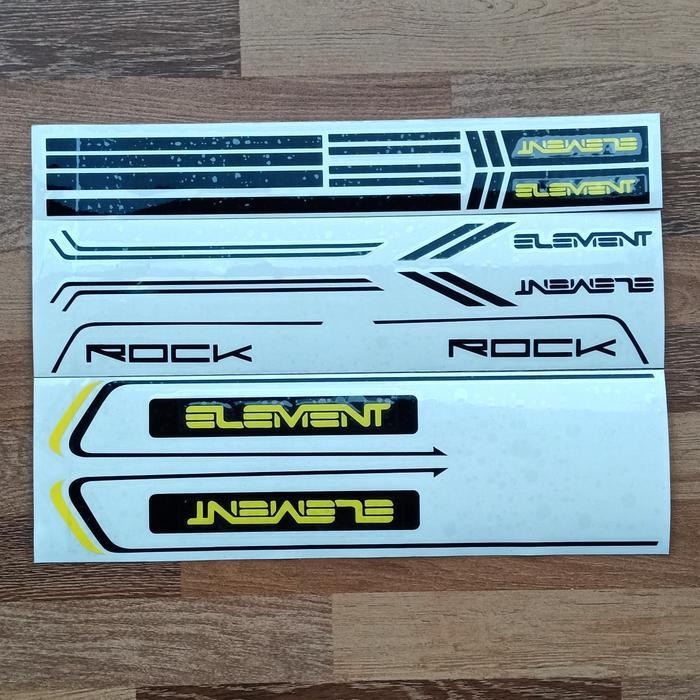 stiker element rock decal model cuttinf sticker folding bike sepeda *