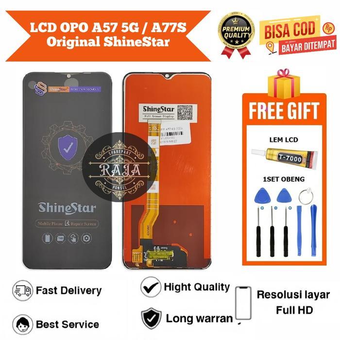 Lcd touchscreen OPO A57 5G/ A77S Original SHINESTAR / Lcd OPO A57 5G/ A77S Original Full set Obeng