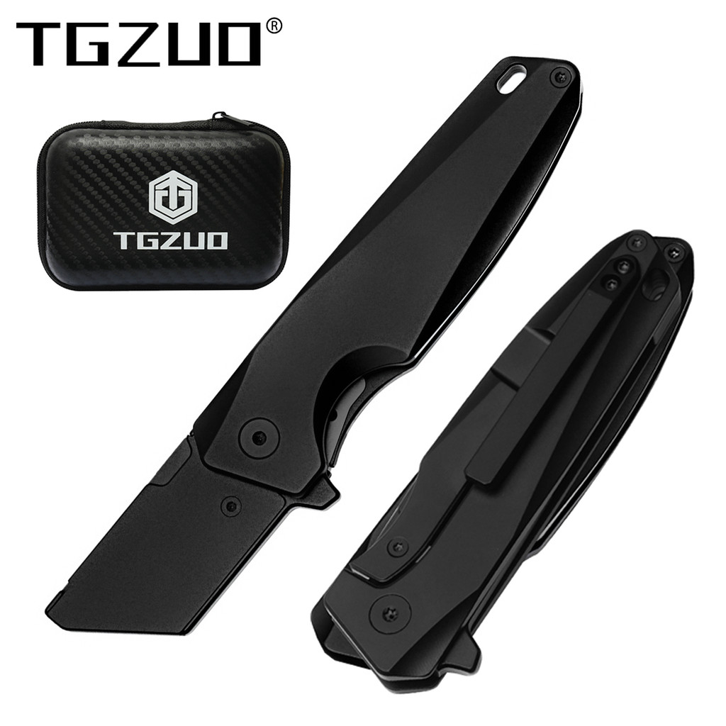 TGZUO Titanium Alloy Folding Knife Utility Knife EDC Pocket Cutter knife Outdoor Portable Box Cutter