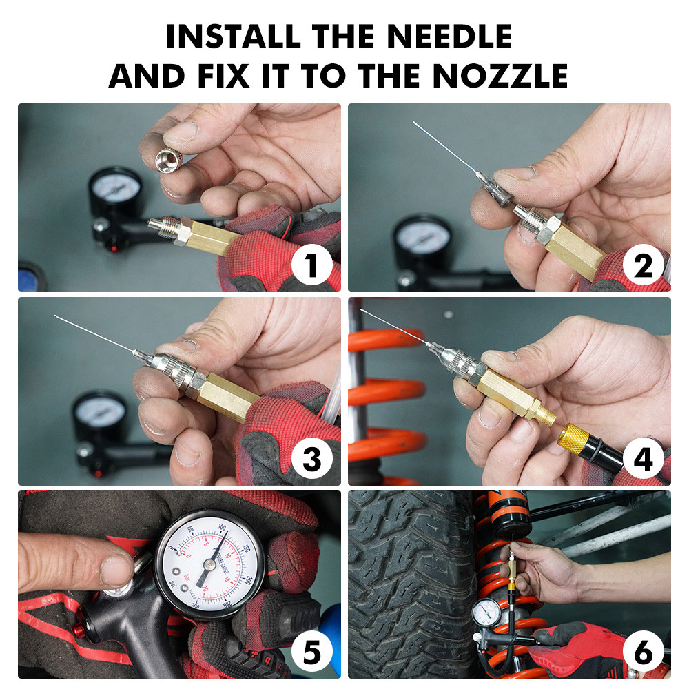 Nitrogen Needle Shock Suspension Pump Fill Tool For ATV UTV Polaris RZR Arctic Cat Can Am KTM Yamaha