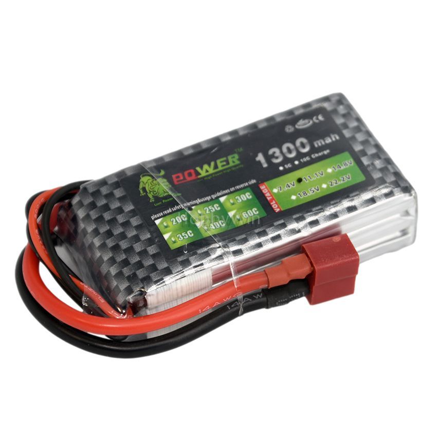 . 11.1V 3S 1300Mah 25C Lipo Battery Power Pack For Rc Model Airplane -