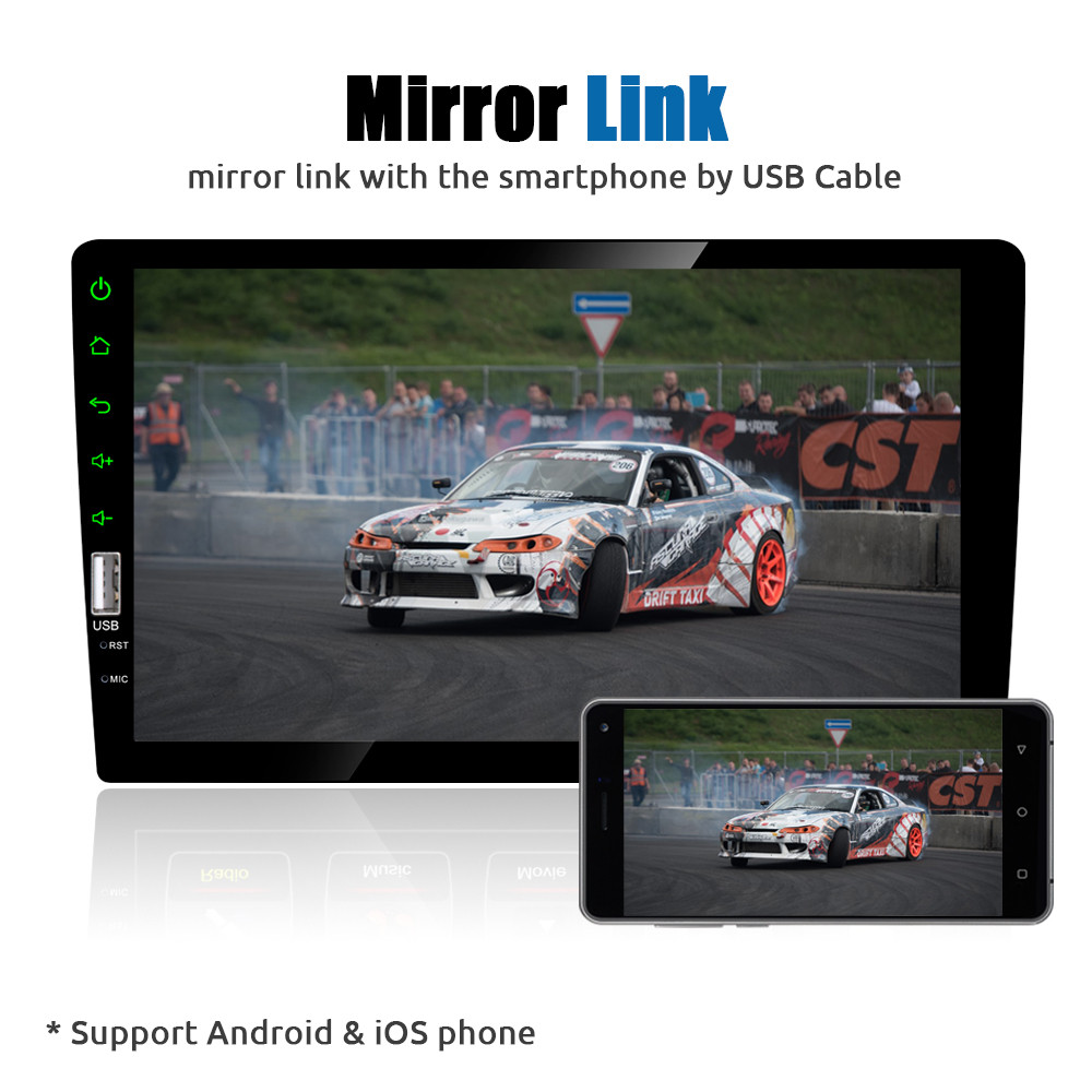 . Essgoo 1 Din Carplay Car Radio Multimedia Mp5 Player Android Auto Hd -