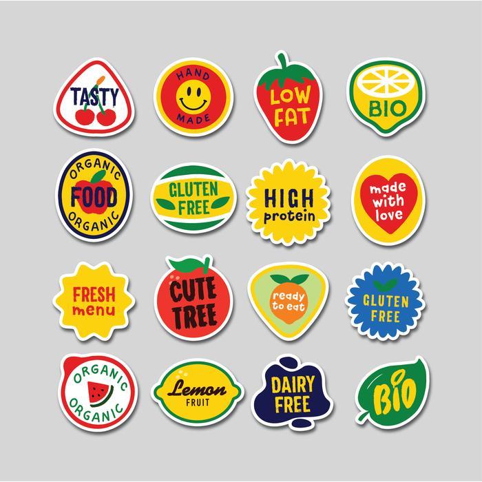 STICKER PACK FOOD LABEL STIKER TUMBLER LAPTOP STIKER KOPER HELM PAPER