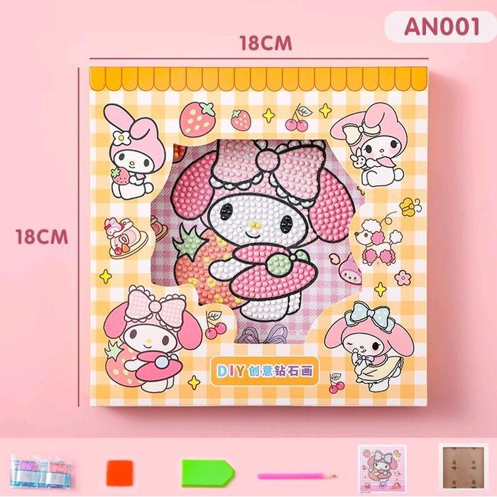 Diamond Painting KIT Sanrio / Bingkai Foto Sanrio DIY Diamond berlian bulat Sanrio