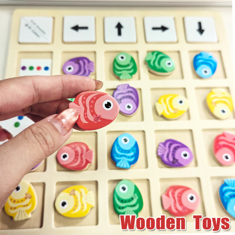 Wooden Montessori Toys Children's Logical Thinking Training Direction Color Cognition Educational