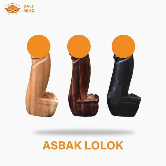 Asbak Lolok Bali 20 Cm/Asbak unik/Asbak Kayu/Asbak lolok