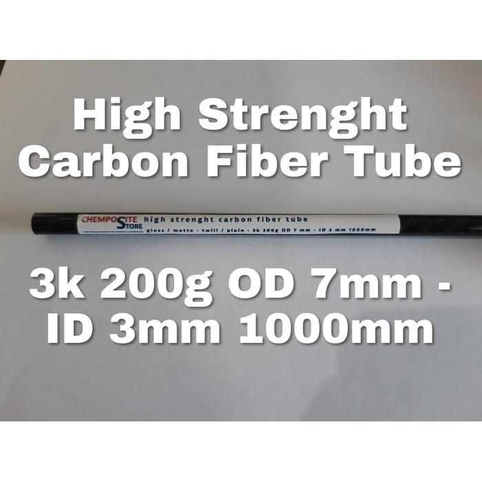 carbon fiber tube - pipa karbon fiber diameter 7mm - 50mm panjang 1m