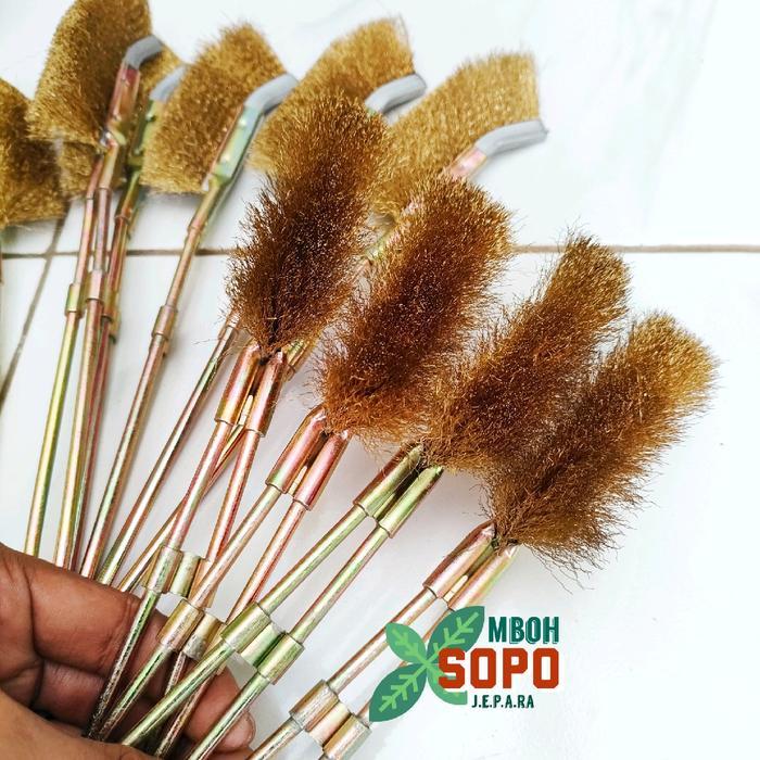 Sikat Kawat Kuningan Serbaguna, Sikat Batang Bonsai Gagang Besi