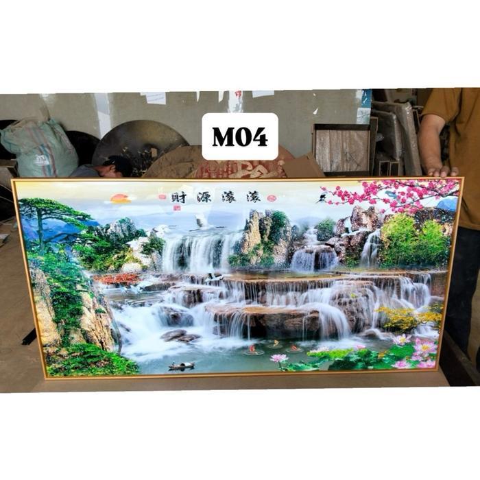 Lukisan Porcelain 5D Diamond Motif Pemandangan Alami Pajangan Dinding Gunung China Merah Pemandangan