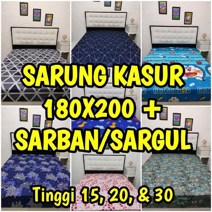 Sprei Sarung kasur busa resleting Sarung kasur 180 x 200 Sprei Resleting busa Sarung kasur No 1 plus