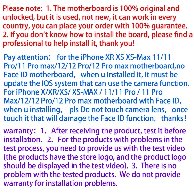 Free iCloud Motherboard For iPhone 12 Logic Main Board Full Chips IOS System Clean iCloud for iphone