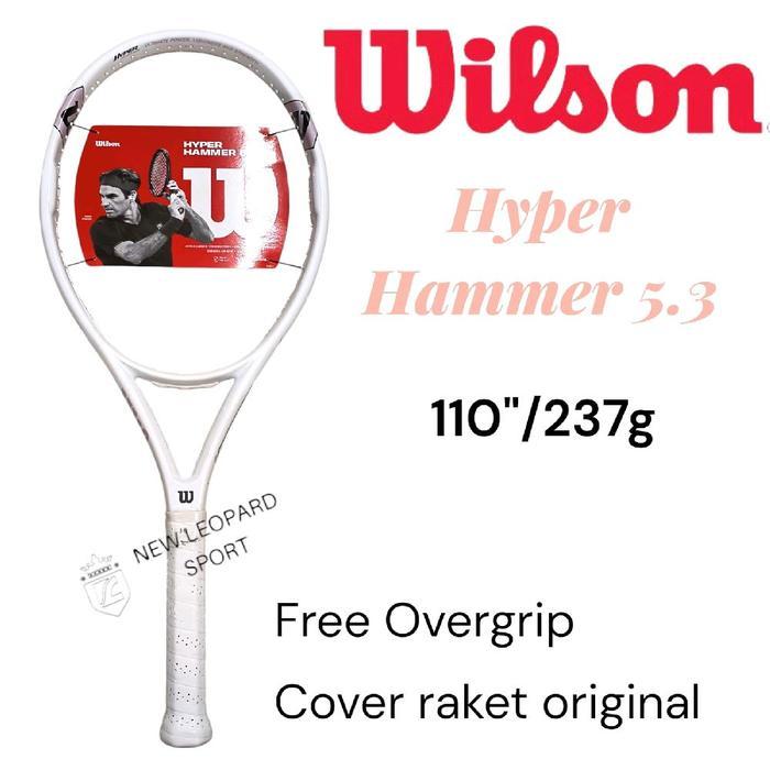 Raket Tenis Wilson Hyper Hammer 5.3 White Pink 110" 237G / Raket Tenis Wilson Original