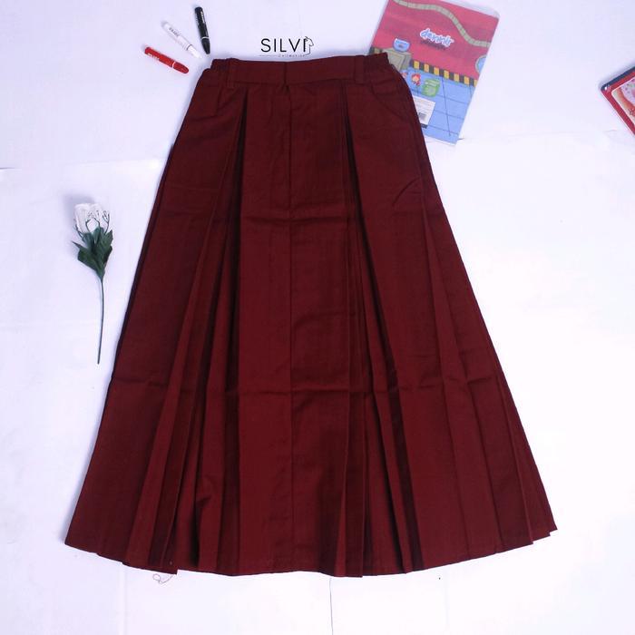 Seragam Sd Rok Merah Double Rempel Panjang Terlaris