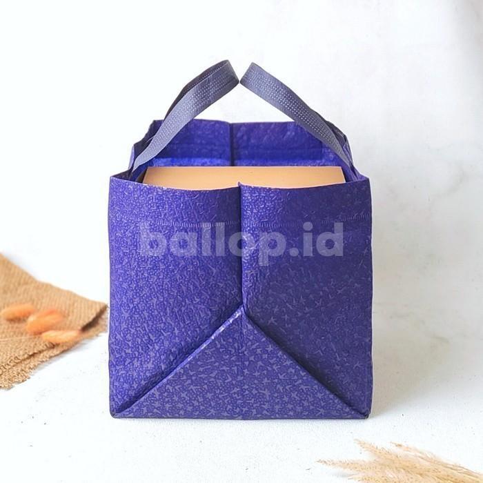Spunbond Ungu 24 24 24 Tas Cake Roti Box Kue Bag Eco Friendly Motif Terjamin
