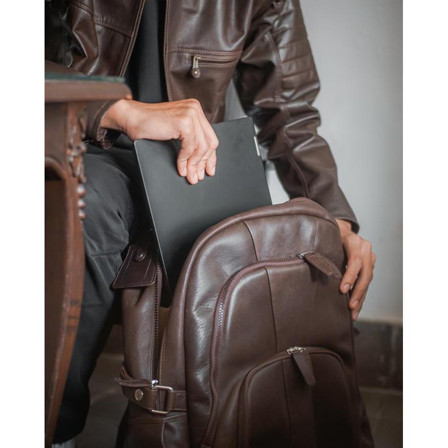 BUCINI Tas Ransel & Tas Punggung Kulit Asli - Berbah Leather Backpack