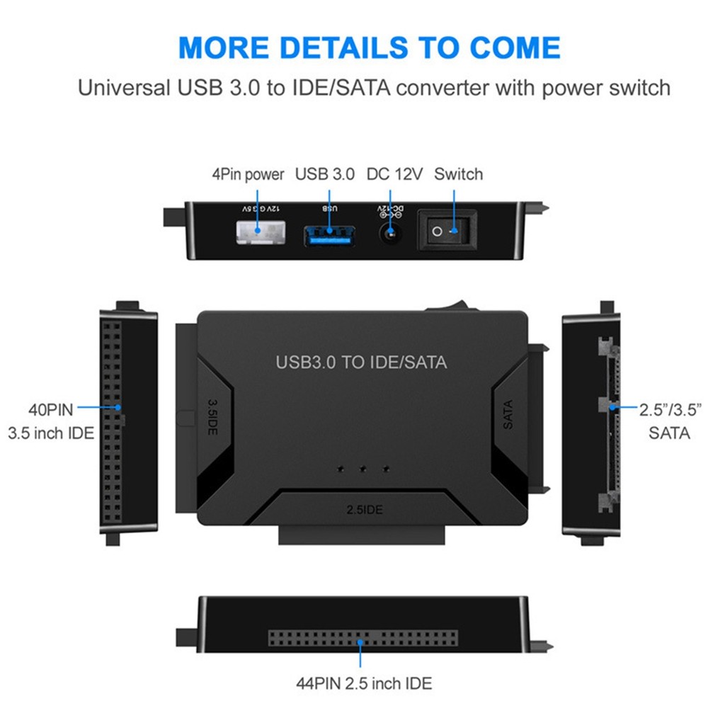 Persevering- SATA to USB IDE Adapter USB 3.0 2.0 Sata3 Cable for 2.5 3.5 inch HDD SSD Converter IDE