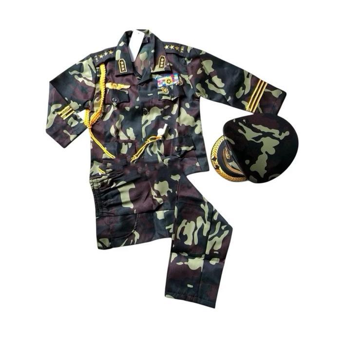 Baju Seragam Profesi Anak ABRI , TNI / Baju Seragam Karnaval TK SD SMP ( COWOK ) MERK KIJANG
