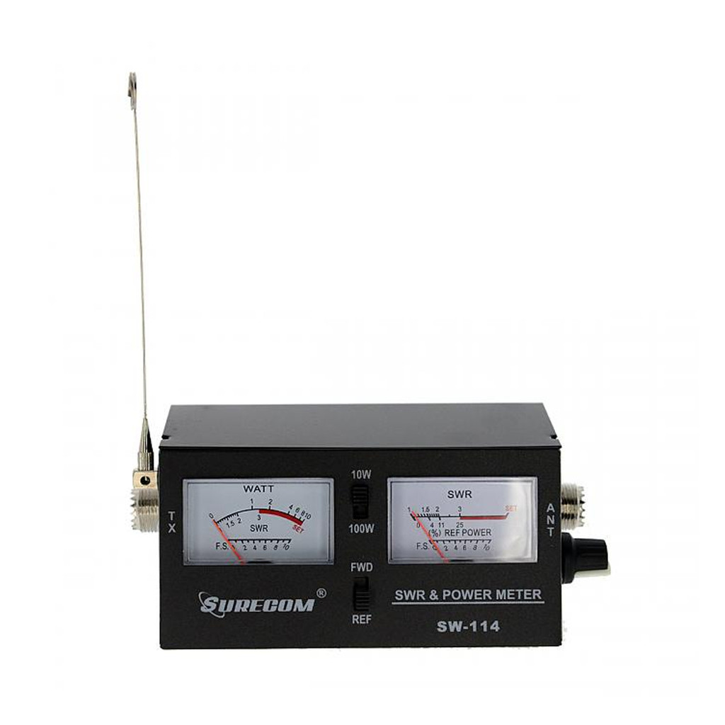 Surecom SW-114 SWR/RF/Field Strength Test Power Meter for Relative Power 3 Function Analog with