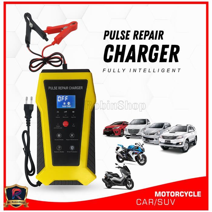 Charger Aki Portable Garansi 1 Tahun 5A, 6A, 8A /12v Mobil dan Motor / Otomatis Charger Accu / Alat