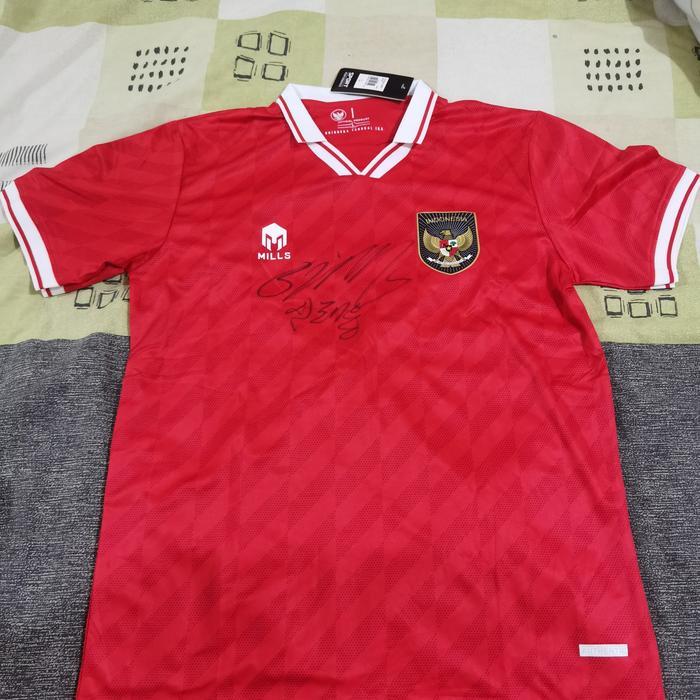 Baju Timnas Mills Tanda Tangan Sty