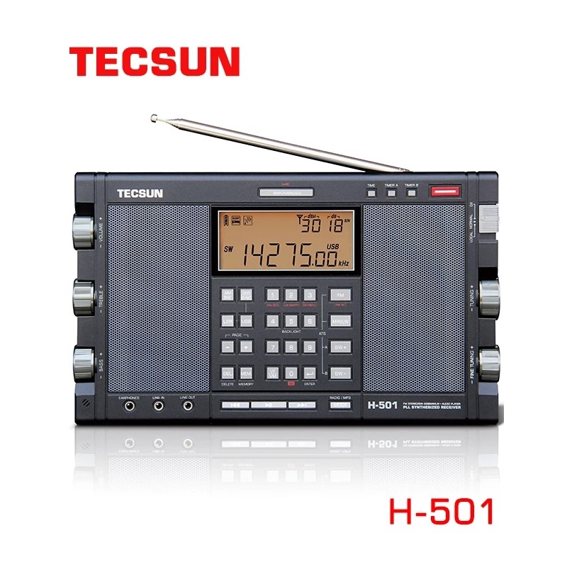 Tecsun H-501 Portable Stereo Radio full band FM SSB Radio Receiver dual-horn FM speaker with radio