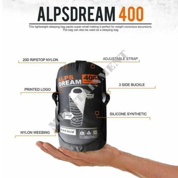 Sleeping Bag Makalu Alpsdream 400 Ultralight Sb Kantong Tidur Mummy Pasti Promo