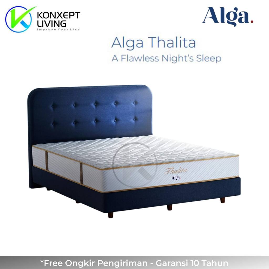 Alga Springbed Thalita Sandaran Lucas Ukuran 160x200 - Fullset