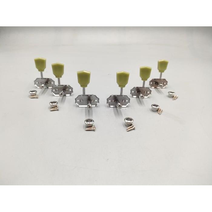 DRYER TUNING PEG MACHINE GITAR GIBSON TULIP PUTERAN HIJAU (3R 3L)