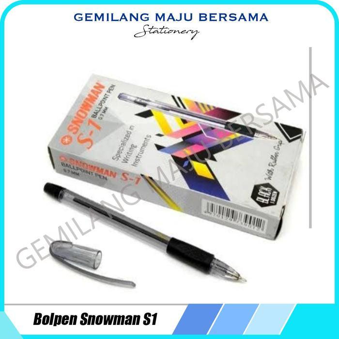 Bolpoin Pul Pen Bolpen Snowman S1