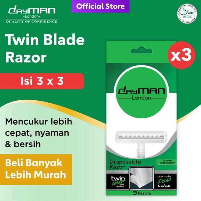 Pisau Cukur Dayman Razor Twin Blade 3 pcs isi 3