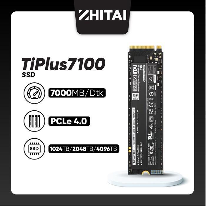 ZHITAI SSD TiPlus7100 1024GB / 2048GB / 4096GB M.2 Notebook Desktop SSD M2 NVMe Solid State Drive