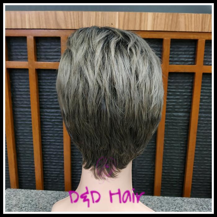 Wig Rambut - Wig Wanita - Wig Nenek - D&D001 - Grey - Wig Uban