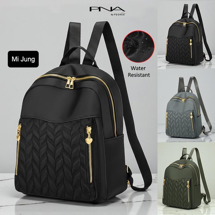 Oneda Bag - Pna Mijung Ransel Korea Tas Wanita Water Resistant Tas Punggung Kantor Kerja Sekolah