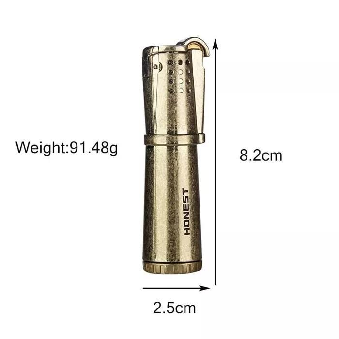 Korek Api Honest Vintage Oil Lighter Wheel Metal Lighter