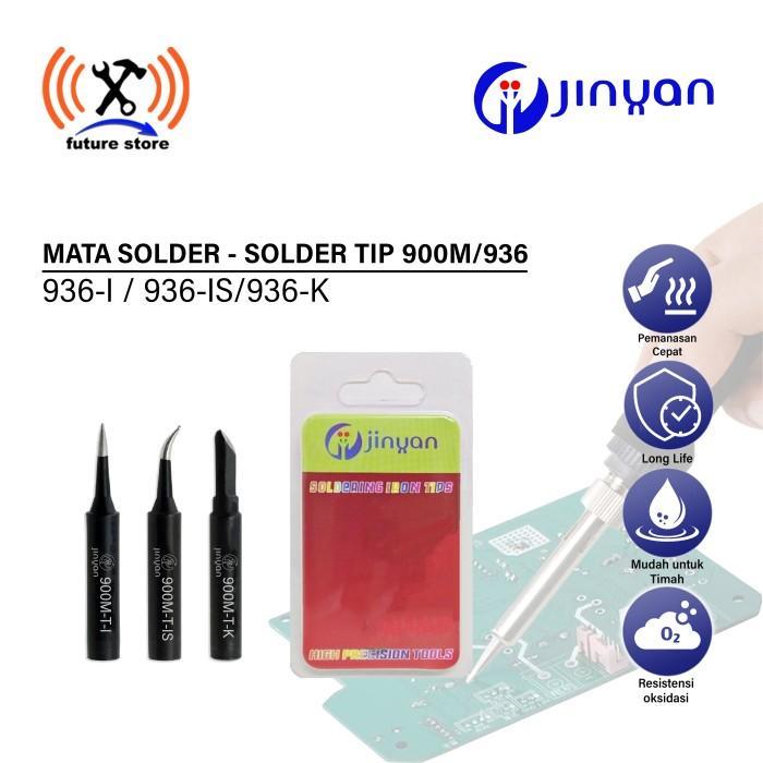 Jinyan 900M/936 Mata solder Lurus Bengkok Pisau Solder tip Pemanas Patri Ujung Solder Soldering kit