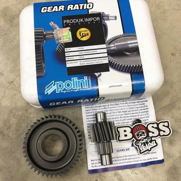 SECONDARY GEAR RATIO POLINI IGET VESPA SPRINT PRIMAVERA GTS S LX