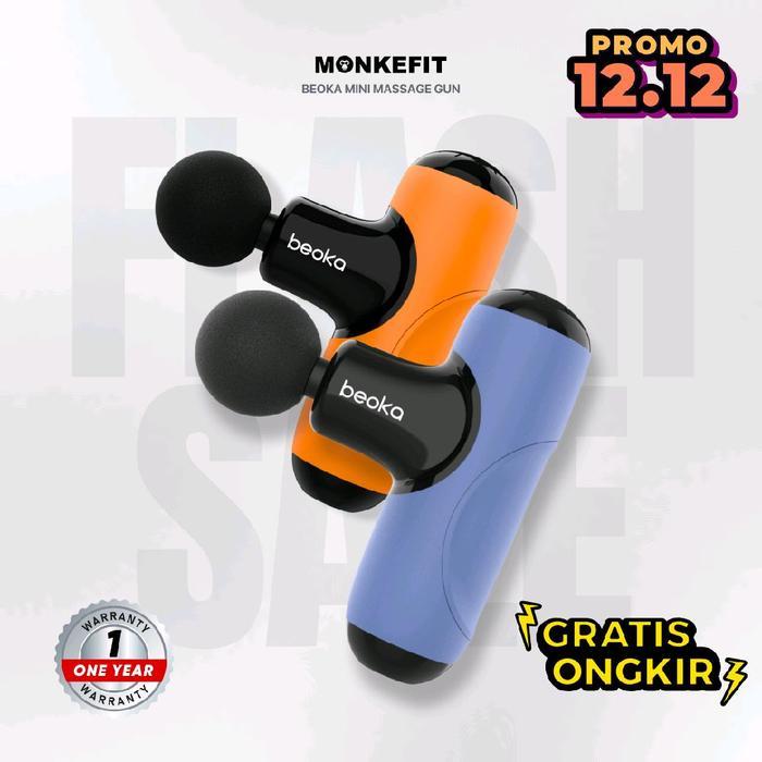 Beoka Massage Gun Portable Q1 - Compact Design, 5 Heads, Wireless Operation Alat Pijat Getar