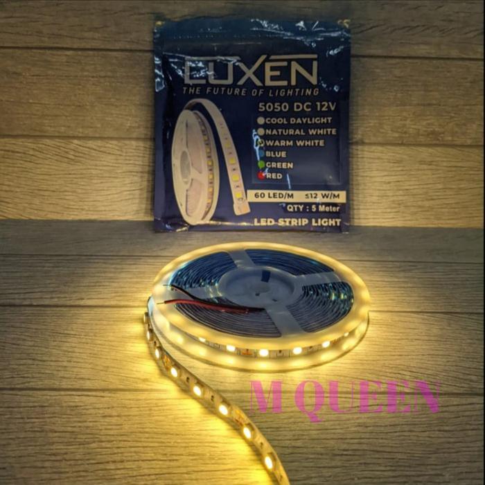 SALE LAMPU LED STRIP 5050 DC 12V LUXEN / LED STRIP 5050 5 METER WARM WHITE