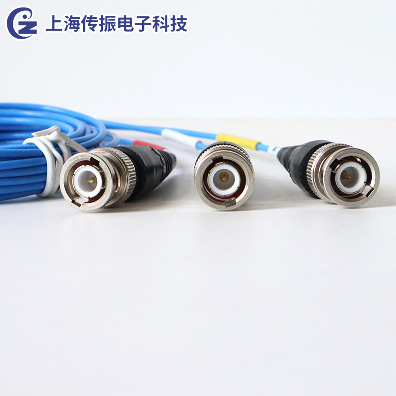 3-Axis ICP Accelerometer IEPE Cable PCB Sensor, Three-way Vibration 5 Meters Wire BNC Connector