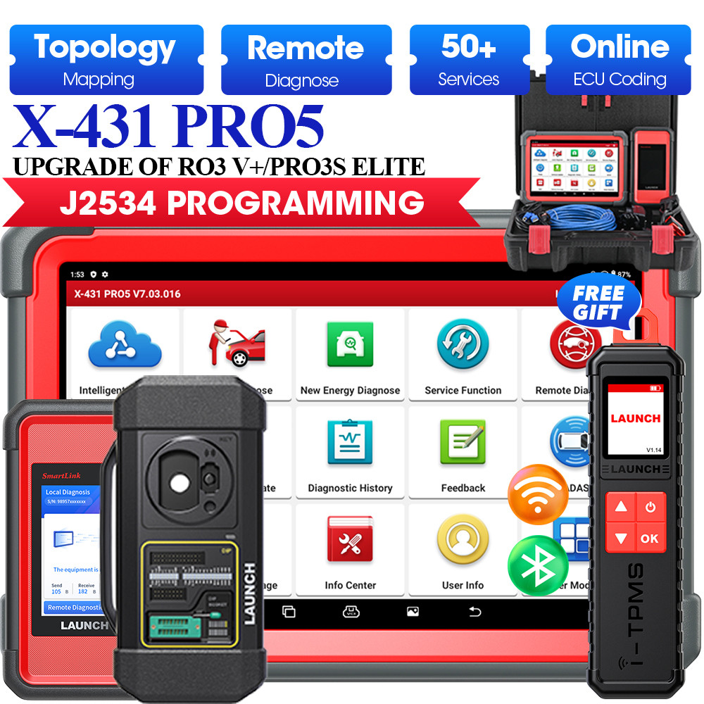 . Launch X431 Key Programming Tool X431 Pro5 Smartlink & X-Prog3 Car Diagnostic Tool All Key Lost -