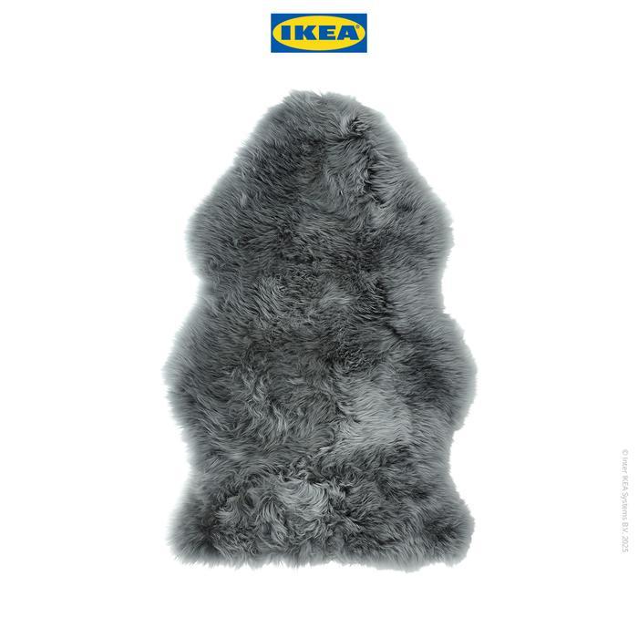 IKEA ULLERSLEV Karpet Kulit Domba Serbauguna Abu Muda 85cm