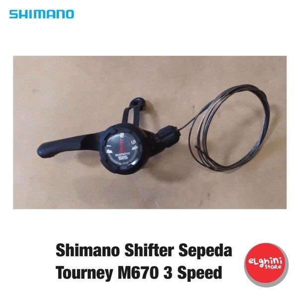 Shimano Shifter Sepeda Tourney M670 3 Speed