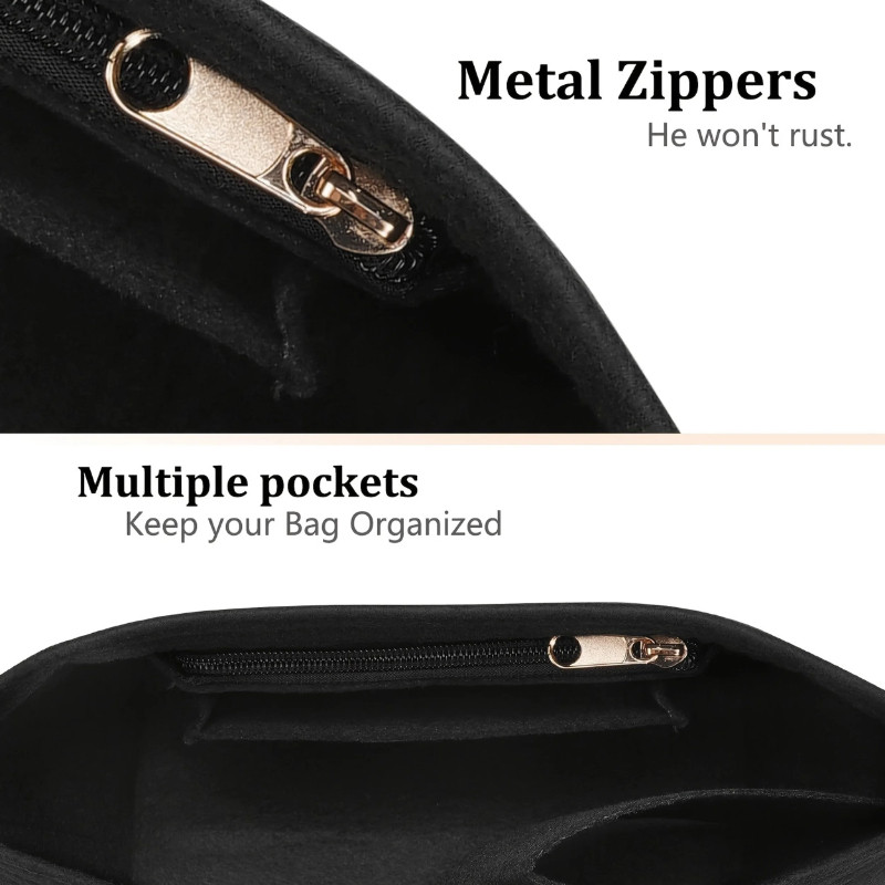 Felt Insert Bag Fits For Longchamp Handbag Liner Bag Felt Cloth Makeup Bag Support Travel Portable