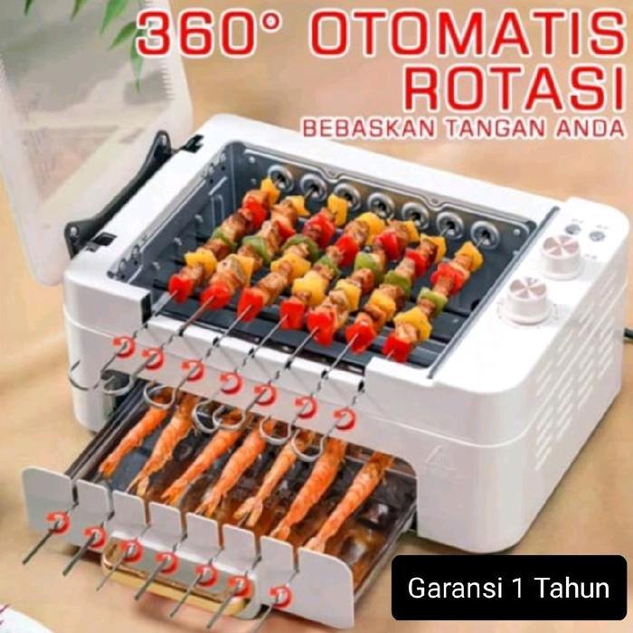 PROMO Alat Pemanggang Sate Otomatis Putar Oven Grill Kebab BBQ Hotpot Skewer
