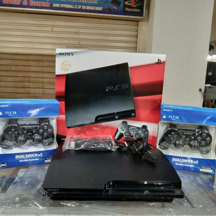 Sony PlayStation PS3 Slim Seri 30XX Anti YLOD 500GB Full Game + 2 Stik Wireless Controller Joystick