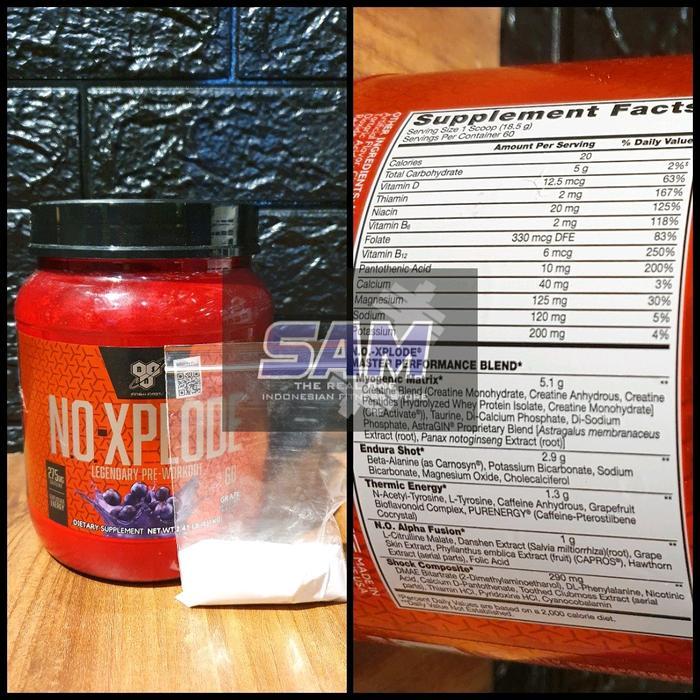 Ready Suplemen Fitness Eceran Repack Bsn No Xplode 1 Serving Malang Pre Workout Noxplode