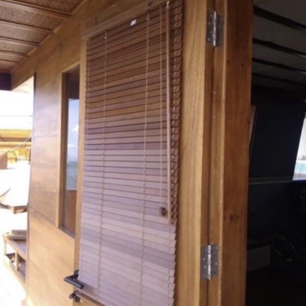 NEW Kerai kayu tirai jendela gulung gorden minimalis Wooden Blind TERMURAH Diskon