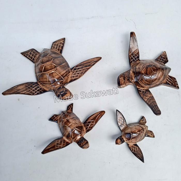 NEW Hiasan kura kura penyu terbang kerajinan kayu handmade bali Diskon