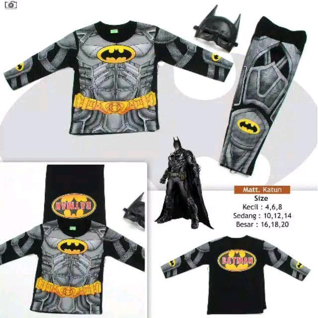KOSTUM ANAK BATMAN SAYAP/BAJU ANAK BATMAN/SETELAN ANAK SUPERHERO