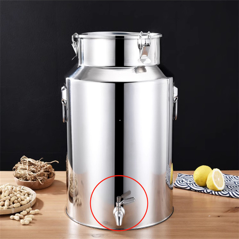Terbaru Stainless Steel Sealed Barrel with Faucet ransport Tank Edible Oil Tank Peanut Milk tea Wine